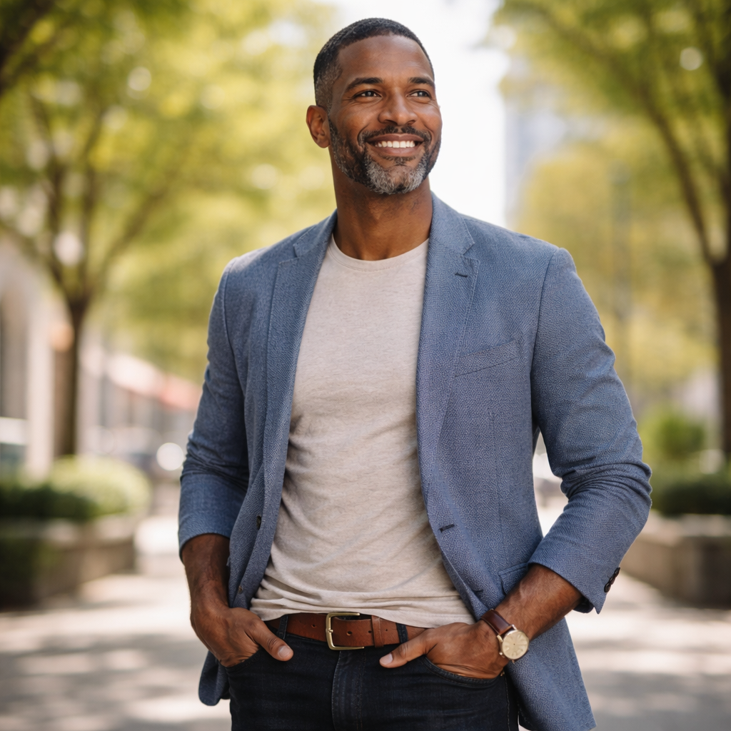 Confident man with renewed energy and self-assurance